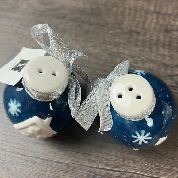 Blue and White Holiday Ornament Set - Picture 3 of 3